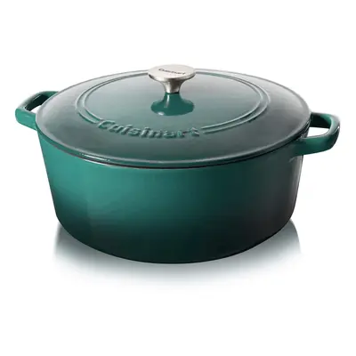 Cuisinart Cast Iron 7-Quart Casserole Teal Gradient