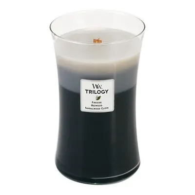 Woodwick Warm Woods Trilogy Candle, Grey, Large