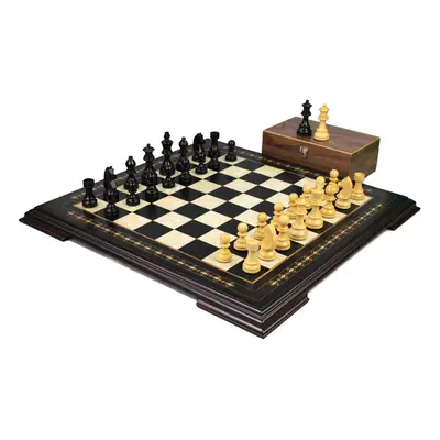 Helena Chess Set Ebonywood Inch Weighted Ebonised German Staunton Chess Pieces 3.75 Inch