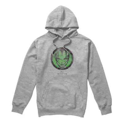 (M, Sport Heather) Marvel Mens Secret Invasion Badge Hoodie