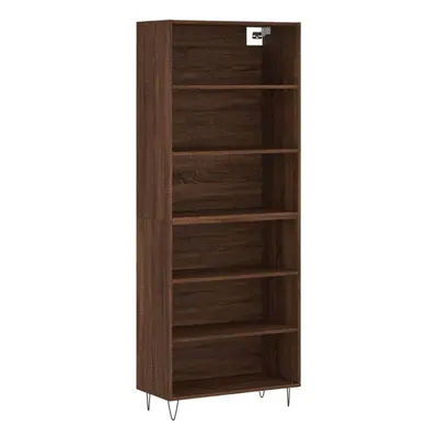 (brown oak, shelves) vidaXL Highboard Sideboard Cupboard Side Cabinet Grey Sonoma Engineered Woo