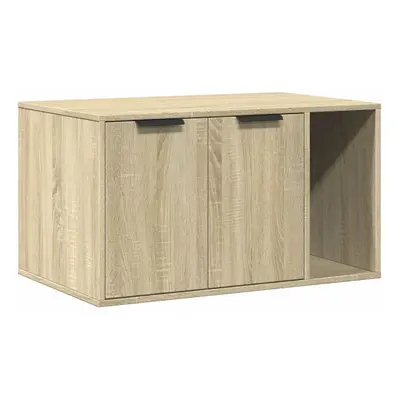 (sonoma oak, x x cm) vidaXL Cat Litter Box Enclosure Hidden Cat House Cat Cabinet Engineered Woo