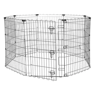 Amazon Basics - Foldable Octagonal Metal Dog Pen/Puppy Pen/Playpen Indoor for Dogs and Pets, Wit