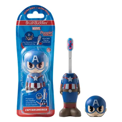 Brush Buddies Marvel Captain America Toothbrush for Kids Soft & Round