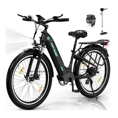 HITWAY Bk16 26x3.0 Electric Bike,,250W City Cruiser E bike