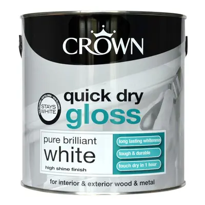 Crown - Quick Dry Gloss 2.5L - Pure Brilliant White