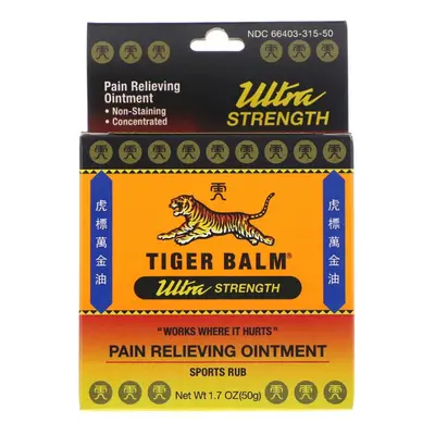 Tiger Balm, Pain Relieving Ointment, Ultra Strength, 1.7 oz (50 g)