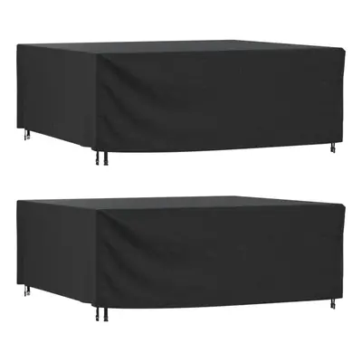 (250 x x cm) vidaXL Garden Furniture Covers Outdoor Table Cover pcs Black Waterproof 420D