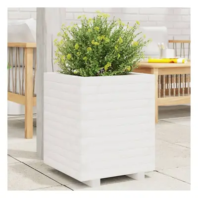 vidaXL Garden Planter White 40x40x49.5 cm Solid Wood Pine