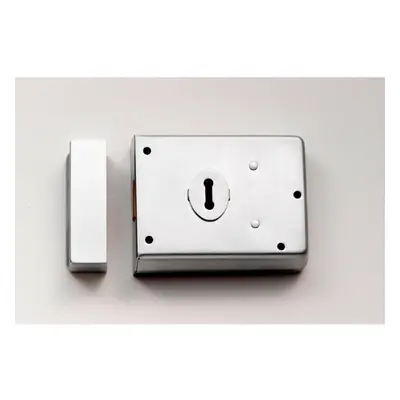 Traditional Contract Rim Deadlock x 76mm Polished Chrome Door Latch