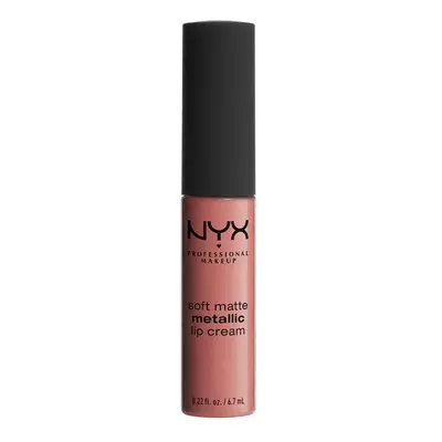 NYX PROFESSIONAL MAKEUP Soft Matte Metallic Lip Cream Liquid Lipstick - Cannes (Matte Muted Mauv