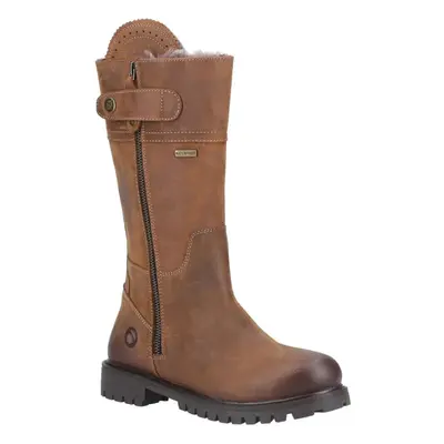 (8 UK, Tan) Cotswold Womens/Ladies Bushcombe Leather Mid Calf Boots