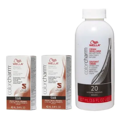 (5WR+ 5WR+Developer (Vol. 20) 3.6oz) 5WR Allspice Wella Color Charm Permanent Haircolor