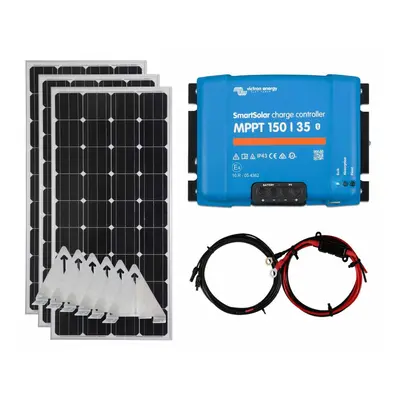 Victron 450w Mono Solar Panel Kit MPPT Smart Charging Controller Battery FMounts with Narrowboat