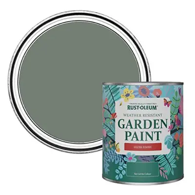 Green Mould-Resistant Garden Paint In Gloss Finish - Serenity 750ml Fence Paint, Shed Paint Fenc