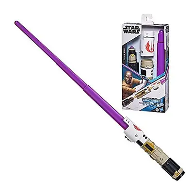 Lightsaber Forge Mace Windu Extendable Purple Lightsaber Customizable Roleplay Toy, Ages and Up