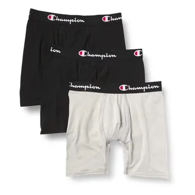 Champion Men's Everyday Cotton Stretch Boxer Briefs 3-Pack New Ebon