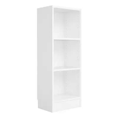 Basic Low Narrow Bookcase (2 Shelves) in White