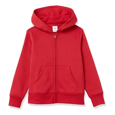 Amazon Essentials Toddler Girls' Fleece Zip-Up Hoodie Sweatshirt Red 2T