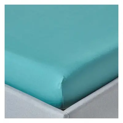 (Super-King, Teal) Egyptian Cotton Fitted Sheet TC