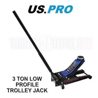 US PRO Tools Ton Low Profile Trolley Jack Rapid Lift Rockhold