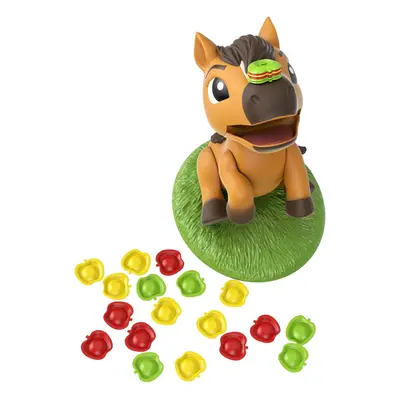 Mattel Games Spirit STACKIN Apples Kids Game Treat-Stacking Challenge with Hungry Horse for 3 or