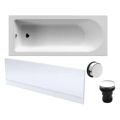 Round Single Ended Bath, Front Panel and Chrome Waste - x 700mm