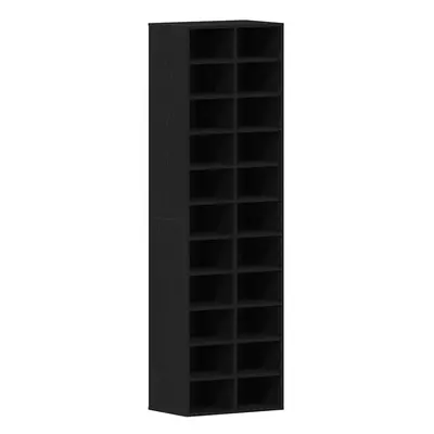 vidaXL Shoe Cabinet Black Oak 54x34x183 cm Engineered Wood shoe storage