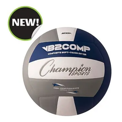 Champion Sports VB2GB 8.25 in. VB Pro Comp Series Volleyball - Gray, Blue & White