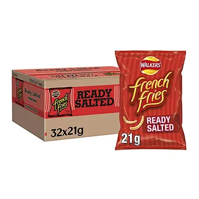 Walkers Crisps French Fries Ready Salted Snacks, 21g (Case of 32)