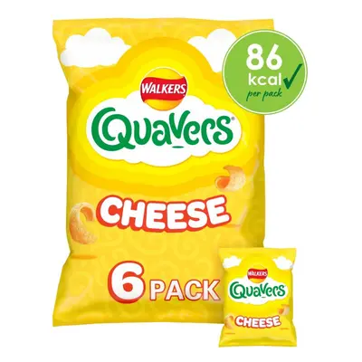 Walkers Quavers Cheese Multipack Snacks Crisps 6x16g (Pack of 12)