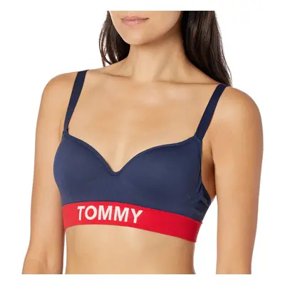 Tommy Hilfiger Women's Seamless Lightly Lined Lounge Bralette Navy