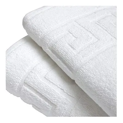 A & B TRADERS Pack Hotel Quality Bath Mats White | Egyptian Cotton GSM Terry Towelling | Tub Sho