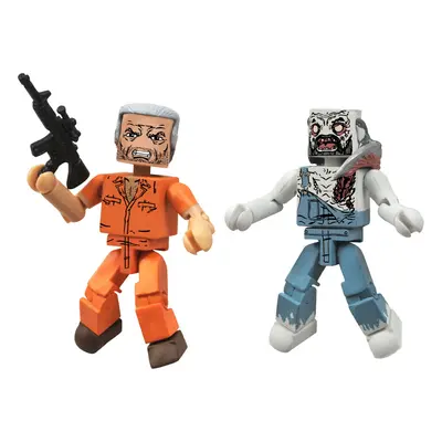 Diamond Select Toys Walking Dead Minimates Series Hershel and Farmer Zombie Action Figure