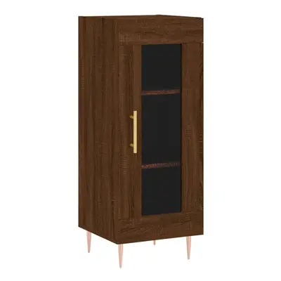 (brown oak) vidaXL Sideboard Storage Cabinet Cupboard Side Cabinet Black Engineered Wood