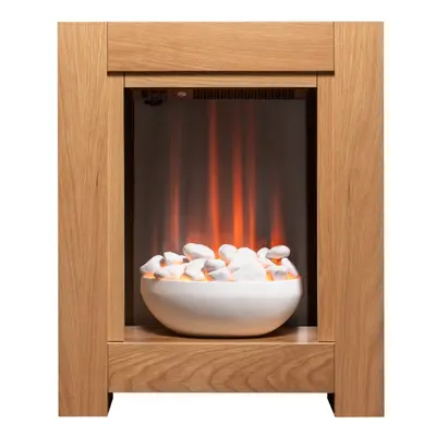 Adam Monet Fireplace Suite in Oak with Electric Fire, Inch