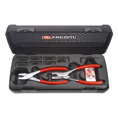 Facom Internal And External Circlip Plier Set With Interchangeable Tips