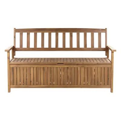 Garden Bench SOVANA with Storage Acacia Wood Light Wood