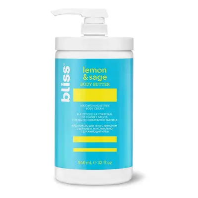 Bliss Body Butter - Lemon and Sage Body Butter - Maximum Moisture cream - Fl Oz - Body Lotion fo