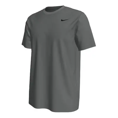 Nike Men's Dry Tee Drifit Cotton Crew Solid Carbon Heather/White Sma