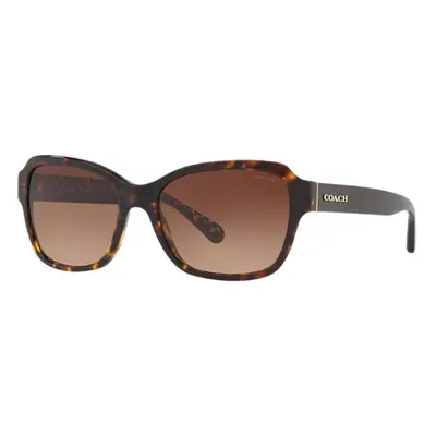 Coach HC8232 Sunglasses Dark Tortoise/Brown Gradient mm