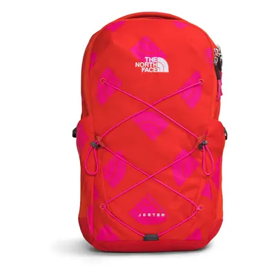 THE NORTH FACE Womens Jester Everyday Laptop Backpack Fiery Red Next Gen Logo PrintMr Pink One S