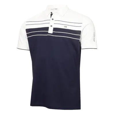 (M, Navy) Calvin Klein Mens Pinebrook Moisture Wicking Technical Golf Polo Shirt