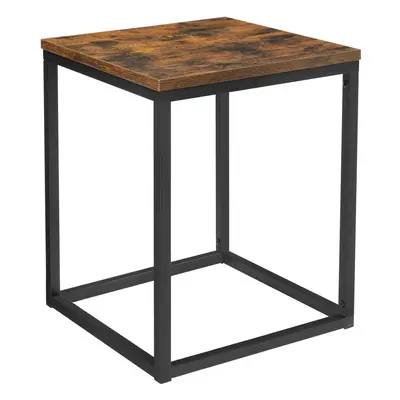 VASAGLE End Table, Square Side Table, Night Table, Steel Frame, for Living Room, Study, Bedroom,