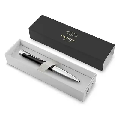 PARKER Urban Twist Ballpoint Pen | Muted Black with Chrome Trim | Medium Point Blue Ink Refill |