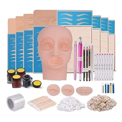 Microblading Practice Kit with Practice Skin, TopDirect Complete Eyebrow Tattoo Set, Semi Perman