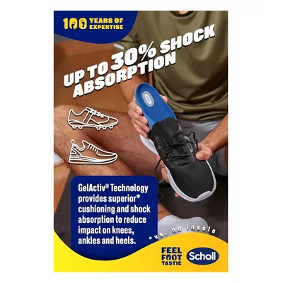 Scholl Insoles Men's Sport Gel Active UK Shoe Size