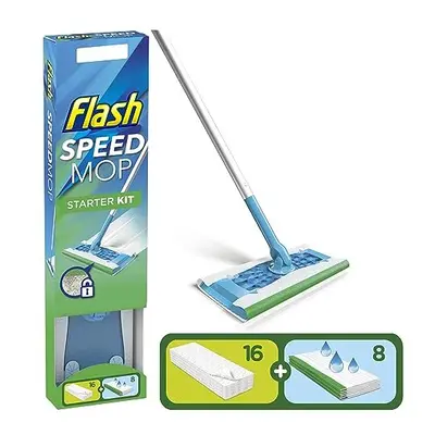 Speedmop Floor Cleaner Starter Kit, Spray Mop, Dry Wet Mop, All-In-One Floor Mopping System (8 W