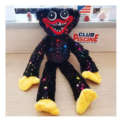 (Black) 40cm Poppy Playtime Sequins Plush Toys Huggy Wuggy Stuffed Dolls Kids Gift