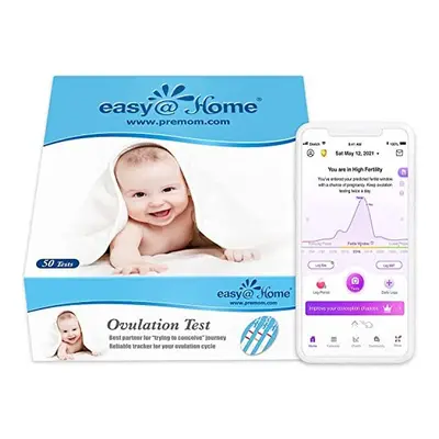 50 x Ovulation Test Strips, Fertility Tests Ovulation Predictor Kit, Powered by Premom Ovulation